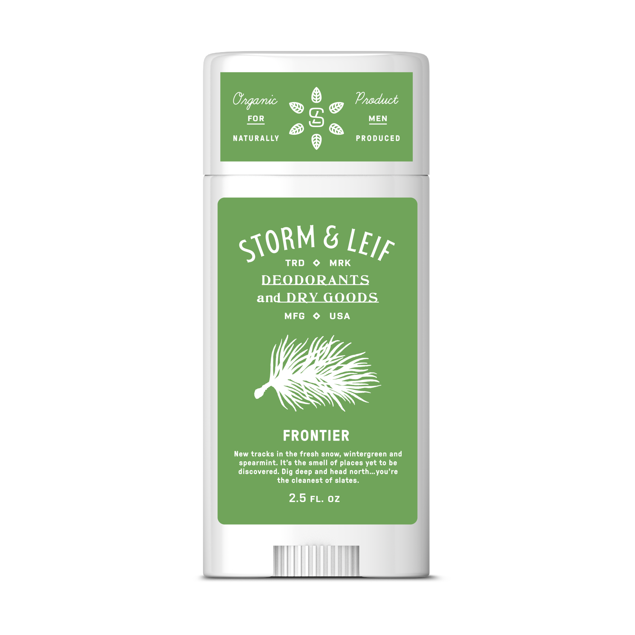 Frontier vegan deodorant for teenagers and men by Storm & Leif